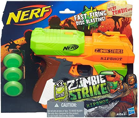 NERF Zombie Strike Ripshot Blaster - Fast-Firing Disc Action