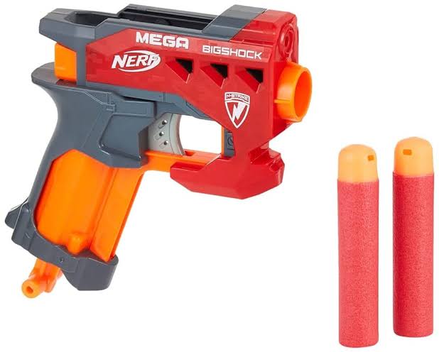 NERF N-Strike MEGA BigShock Blaster - Whistle Darts Included