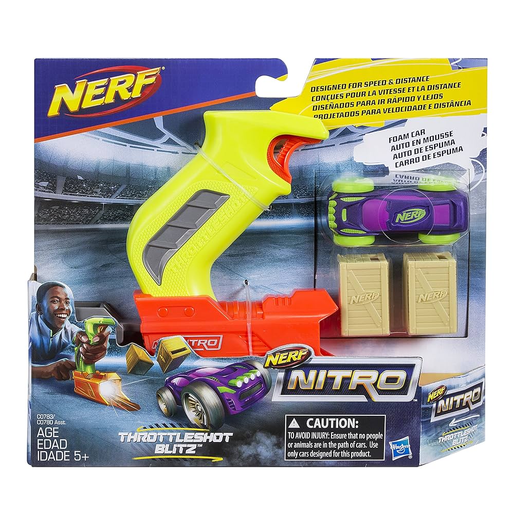 NERF Nitro Throttleshot Blitz Blaster & Foam Car Stunt Set