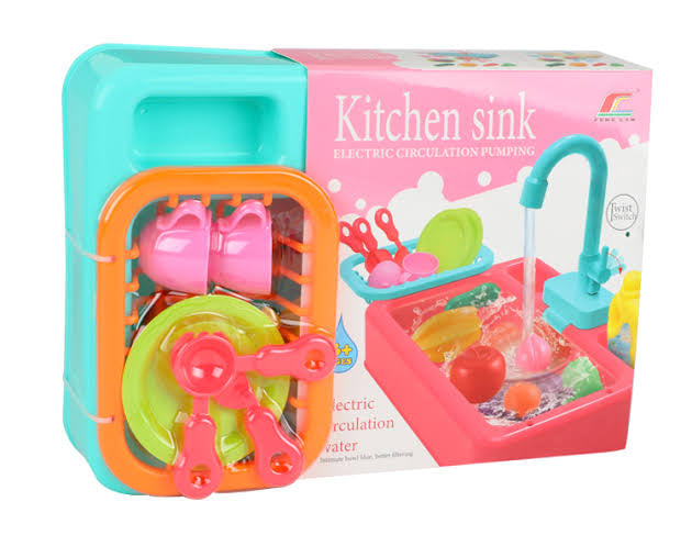 Electric Dishwasher Kitchen Sink with Running Water (19 pcs set) – 14 inches