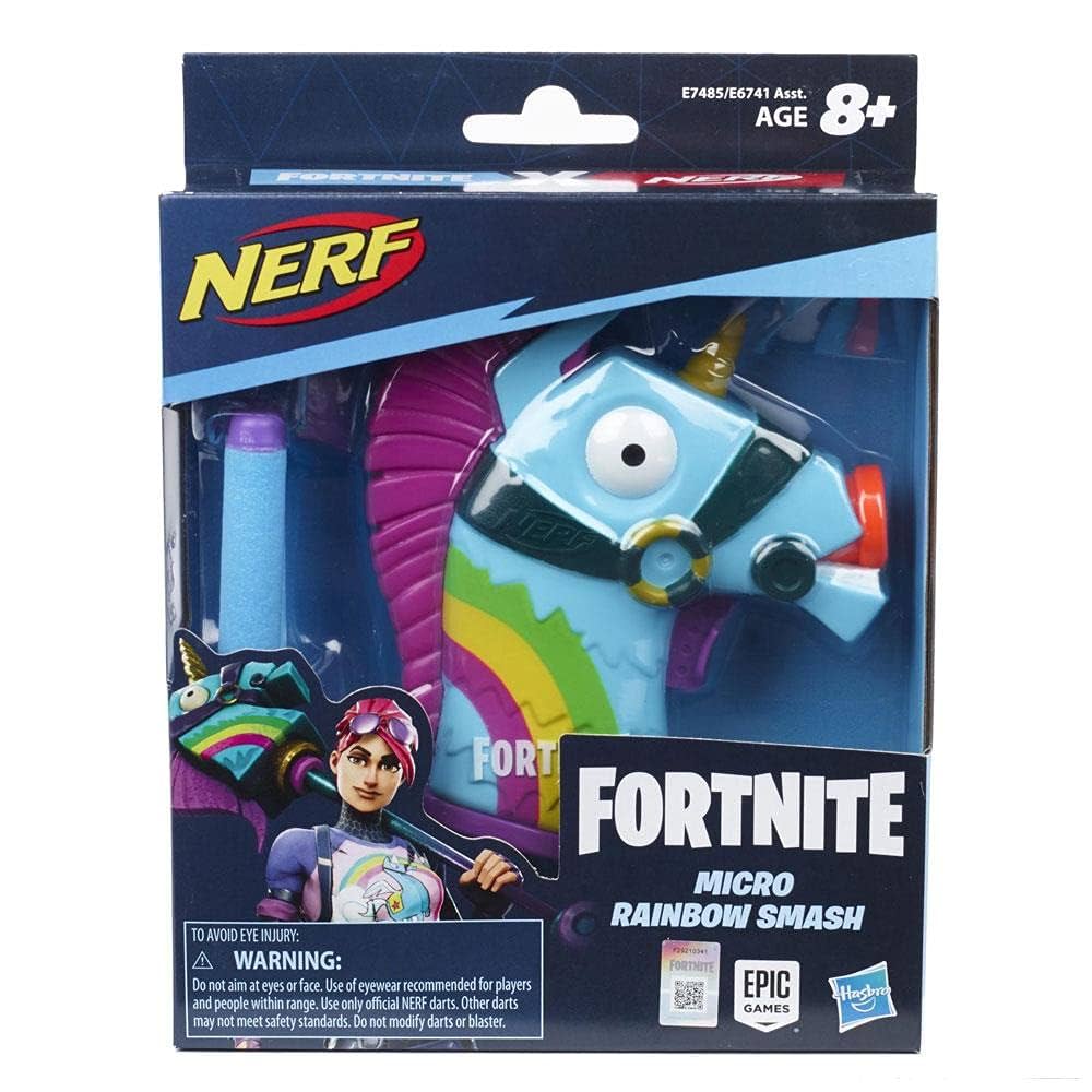 NERF MicroShots Fortnite Micro Rainbow Smash Blaster