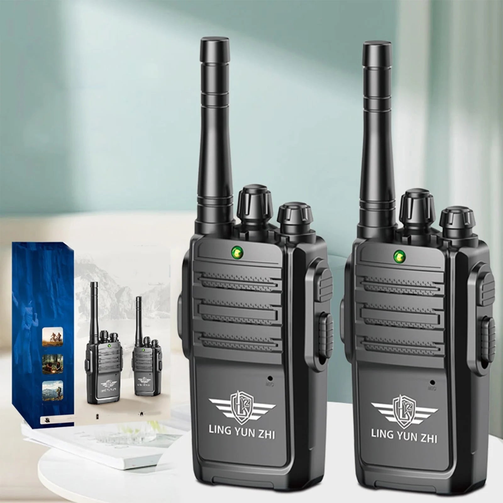 LING YUN ZHI Kids Walkie Talkies – 100M Range (2 Pcs)