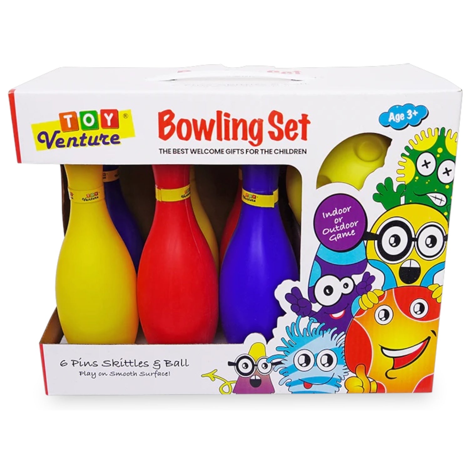 Kids Bowling Set – 6 Pins & Ball