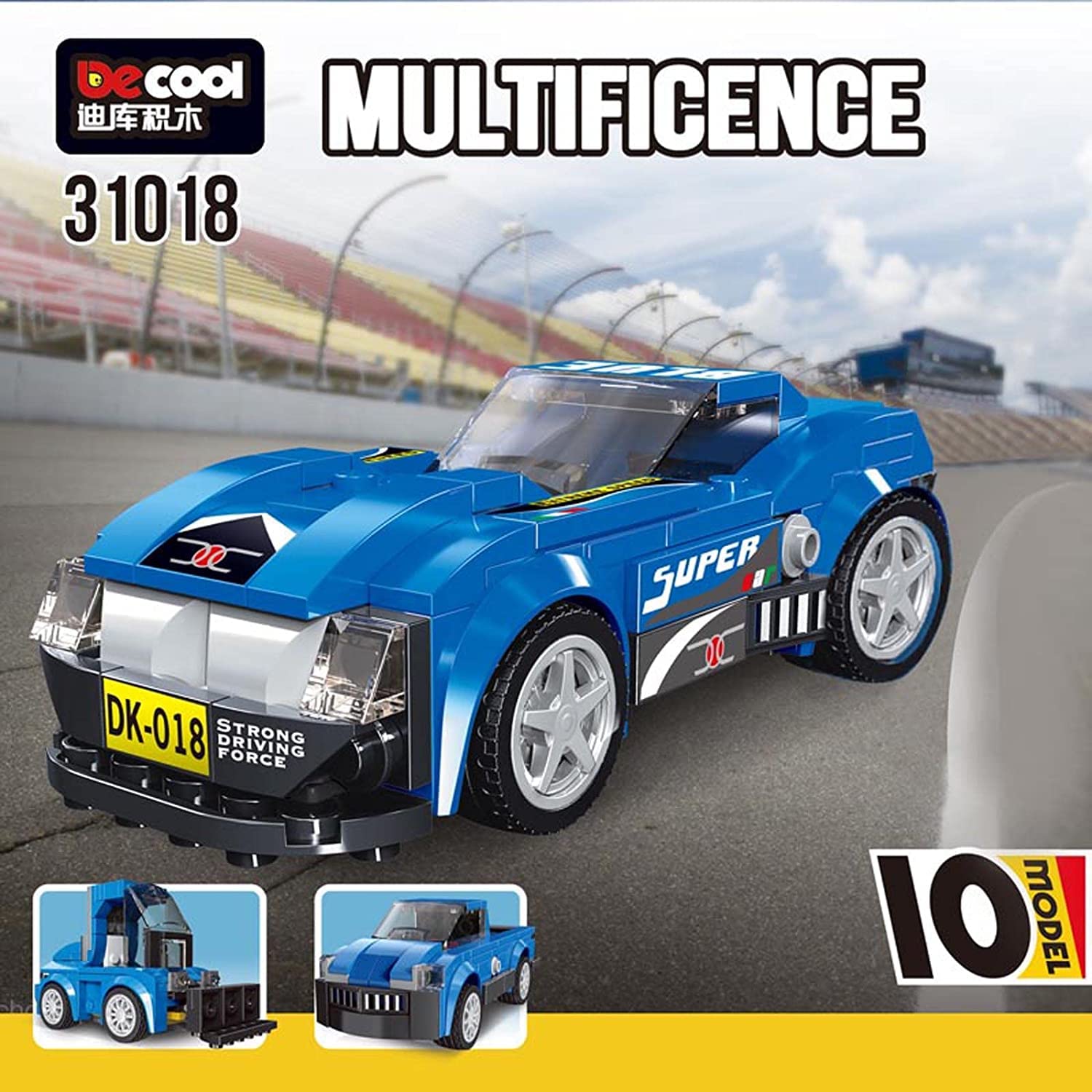 Decool 10 in 1 Architect Super Racing Super Run Finals Building Blocks Toys - 31018