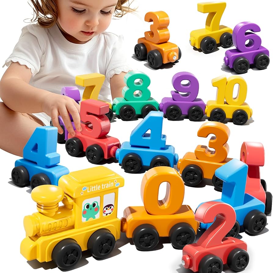 Digital Train Educational Wolf with Numbers – Learning Through Gentle Play