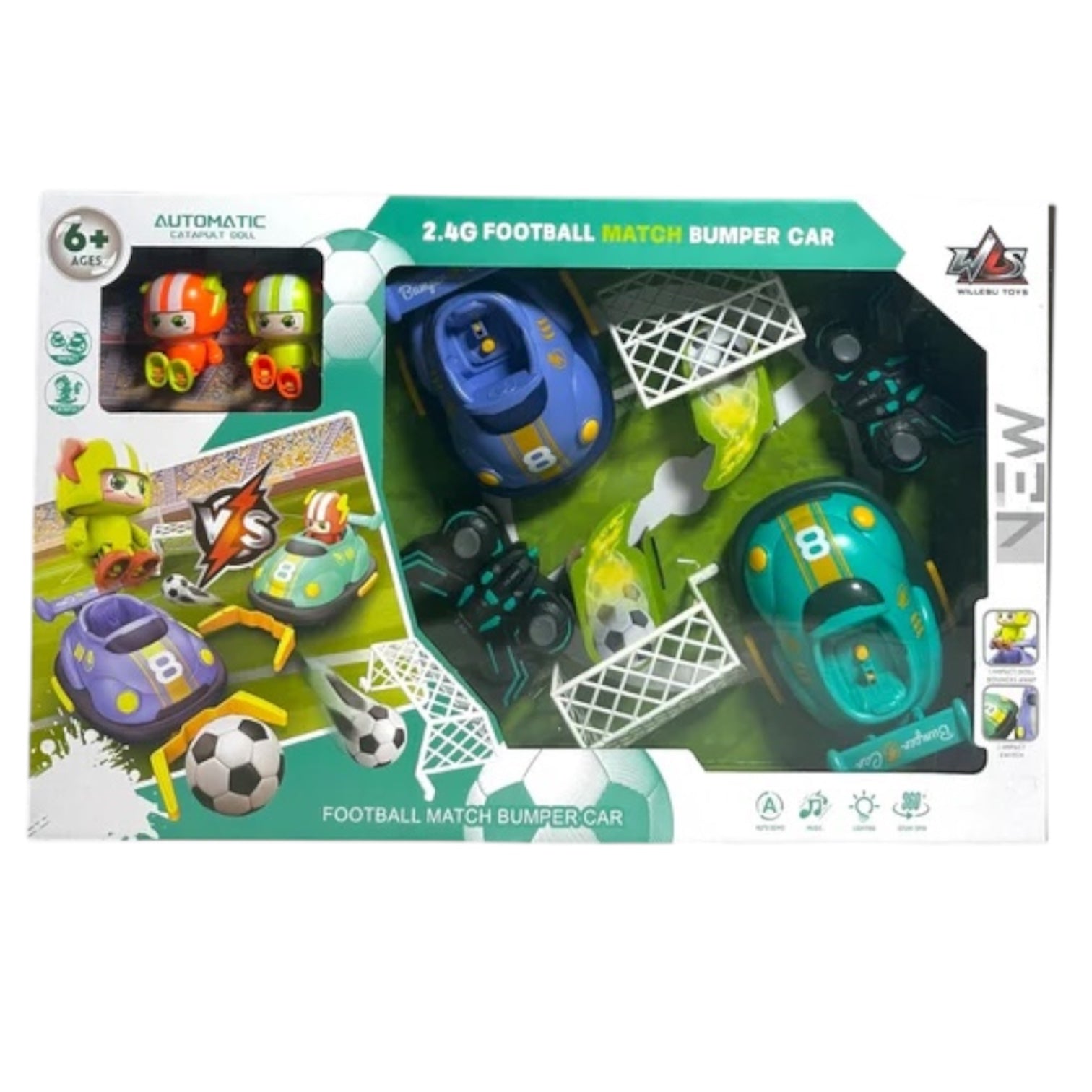 Remote Control 2-Player Bumper Football Car