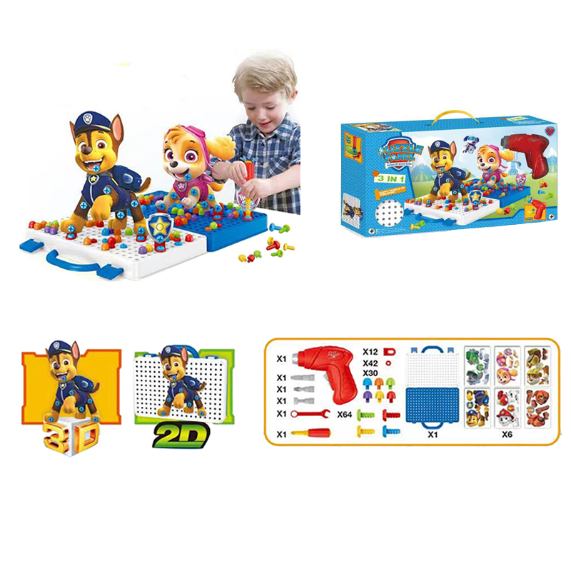 Paw Patrol 3-in-1 Puzzle Panel – Educational Screw Toy