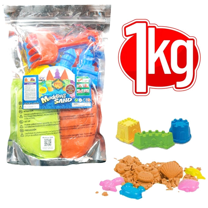 Kinetic Sand 1kg Pack for Kids Assorted Colors, Creative Play Fun