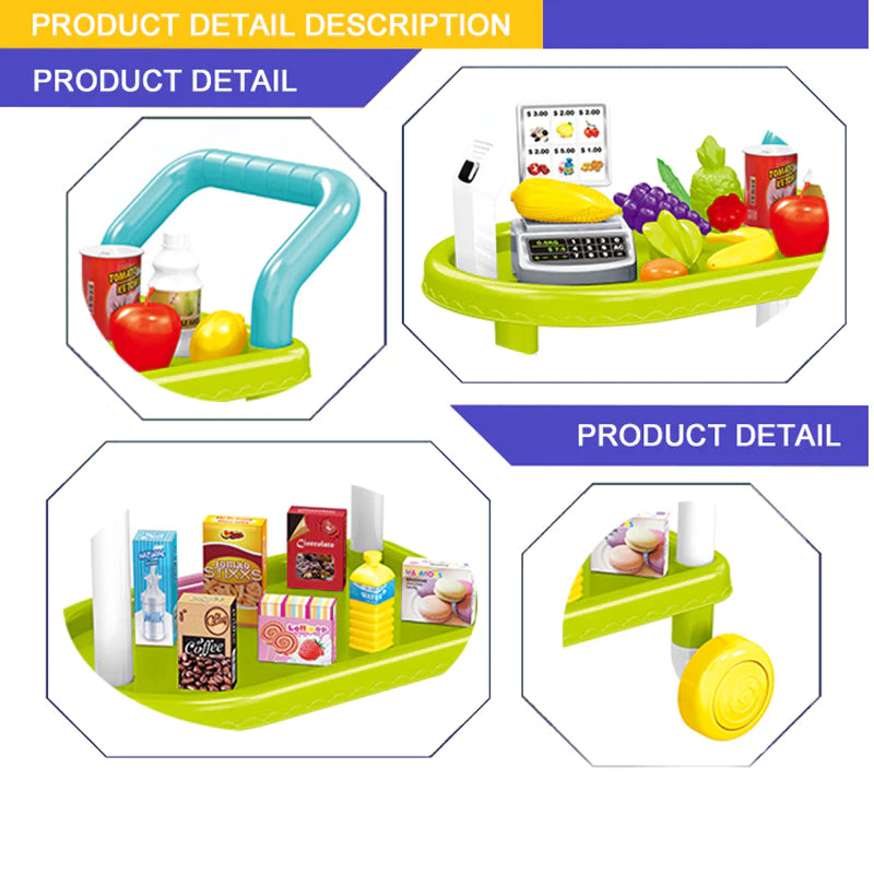 Fruit & Vegetable Kitchen Trolley Set Toy
