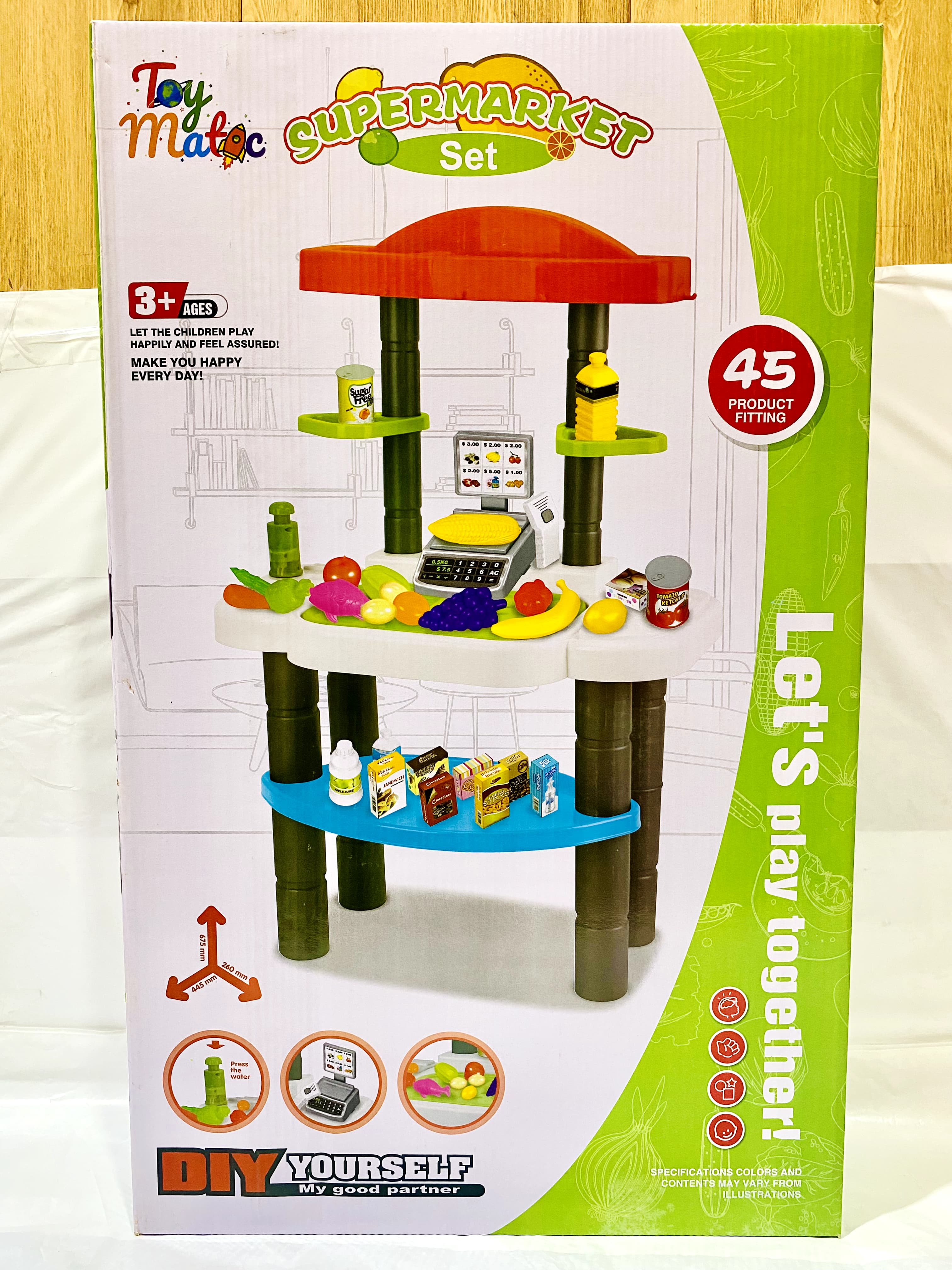 Supermarket Cart Set Toy Play Little Shopping Set Supermarket Grocer boy toys, girl toys, birthday gift, growth, fun, for kids.