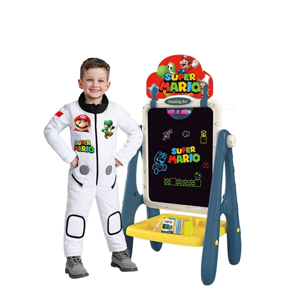 Super Mario drawing board, kids art easel, creative playset, chalkboard for kids, magnetic drawing board, Mario-themed toy, educational toy, artistic learning board