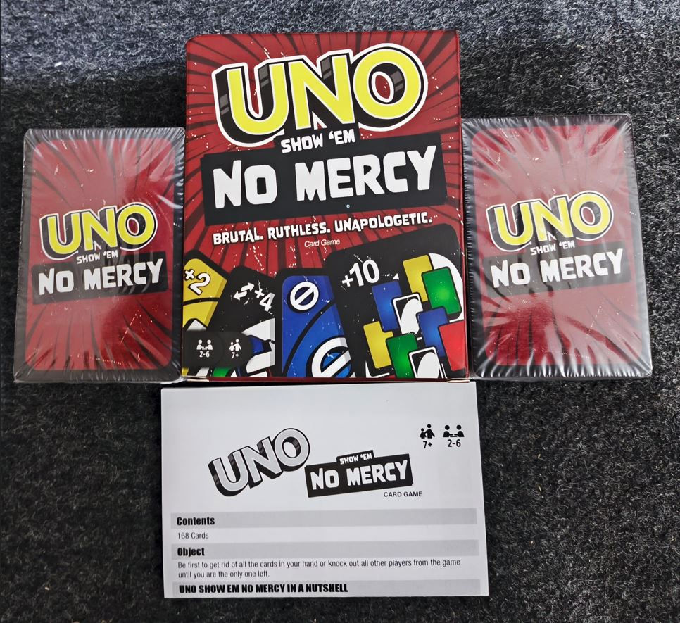 UNO Show 'Em No Mercy Cards Game with tougher rules and penalties