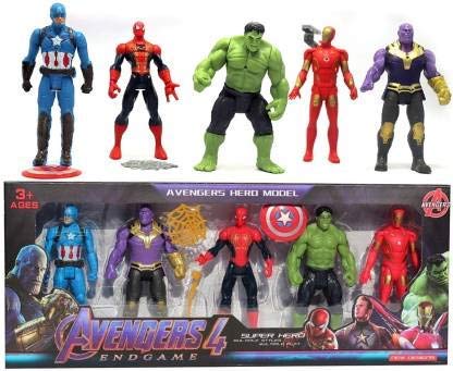 Avenger Super Hero Action Figure Toy Set ( Set of 5 Superheroes )