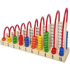 Wooden Abacus 1+1 Calculation Shelf For Learning Counting Addition Subtraction Mathematical Functions, for Kids Ages 4+ Years. Math’s Learning Educational Kit Toy