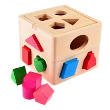 Wooden shape 15 fifteen Hole Intelligence Box Wooden Geometric Shape Sorting Cube Box Color Recognition Educational Kids Toy Children Block